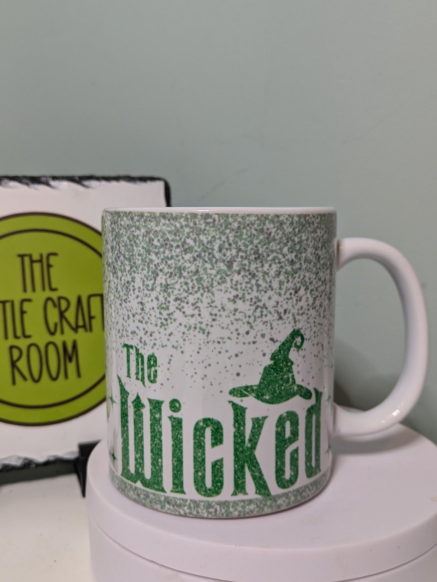 WICKED Inspired glitter mug