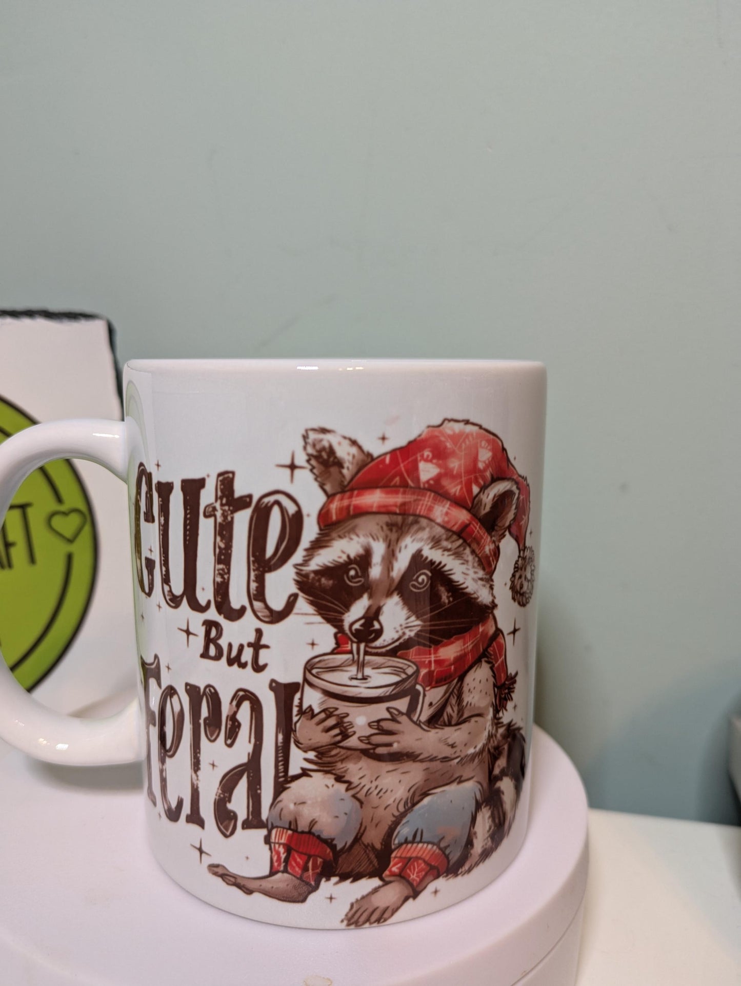 Cute but Feral Racoon Mug