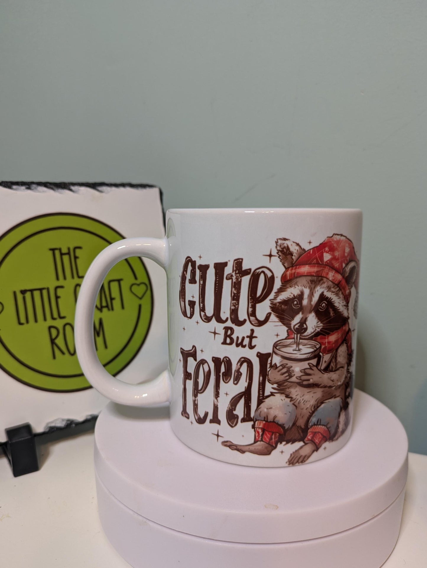Cute but Feral Racoon Mug