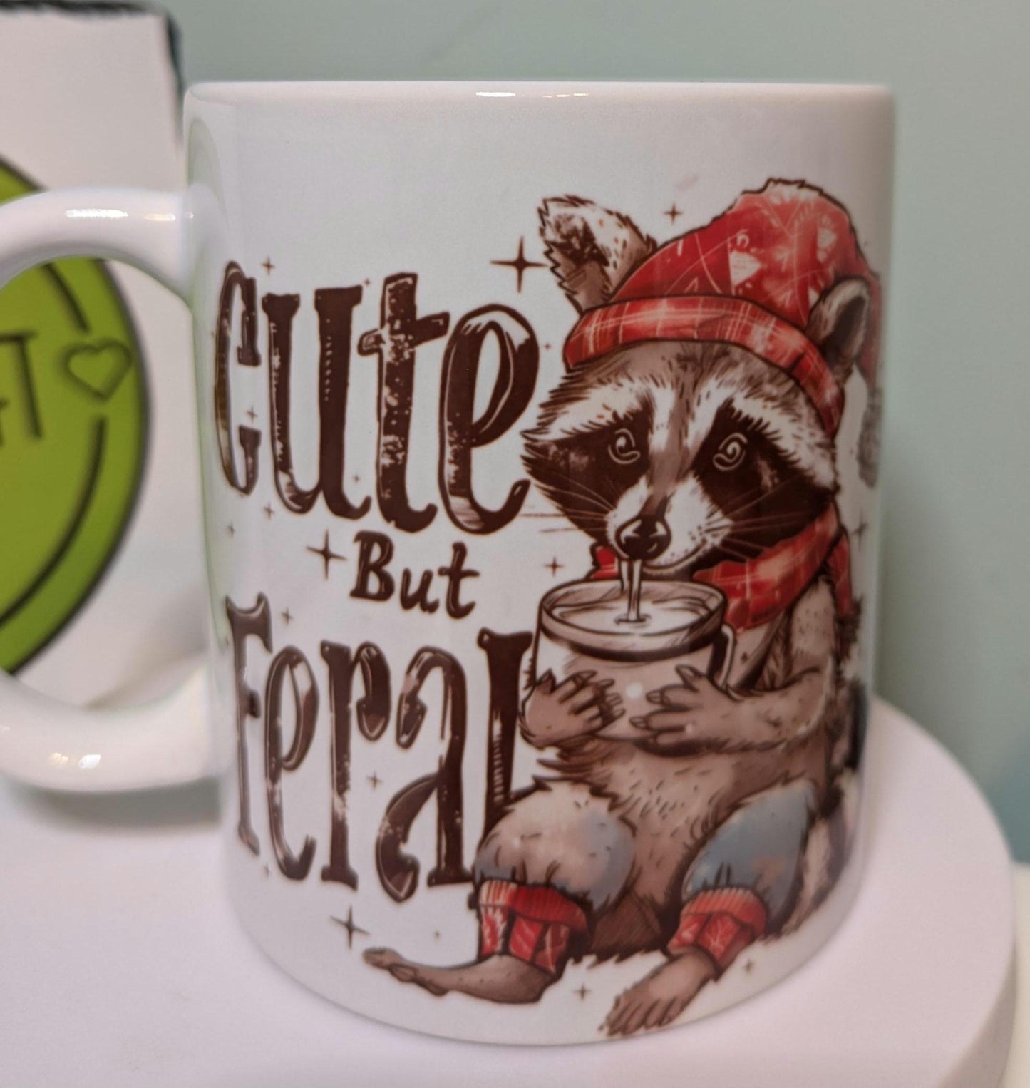 Cute but Feral Racoon Mug