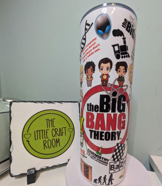 Big bang theory themed. Bazinga. Office meech .Christmas fathers day gift cup mug. Sheldon. Secret Santa. Skinny tumbler. Coffee