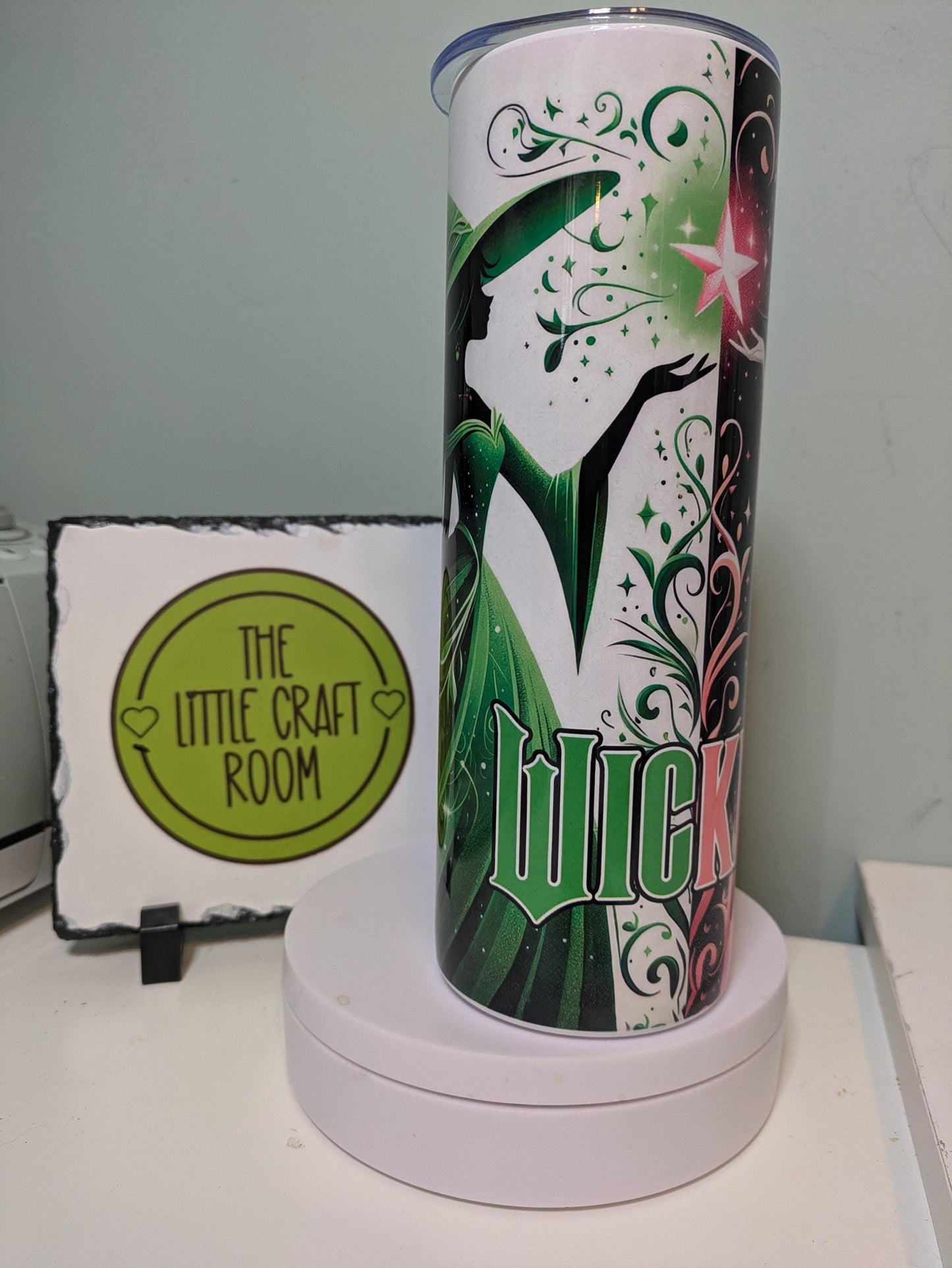 WICKED Inspired Tumbler. Wicked The Musical. Wicked The Movie. Christmas. Autumn . Stocking filler. Birthday. Coffee. Boo Basket. Musicals.