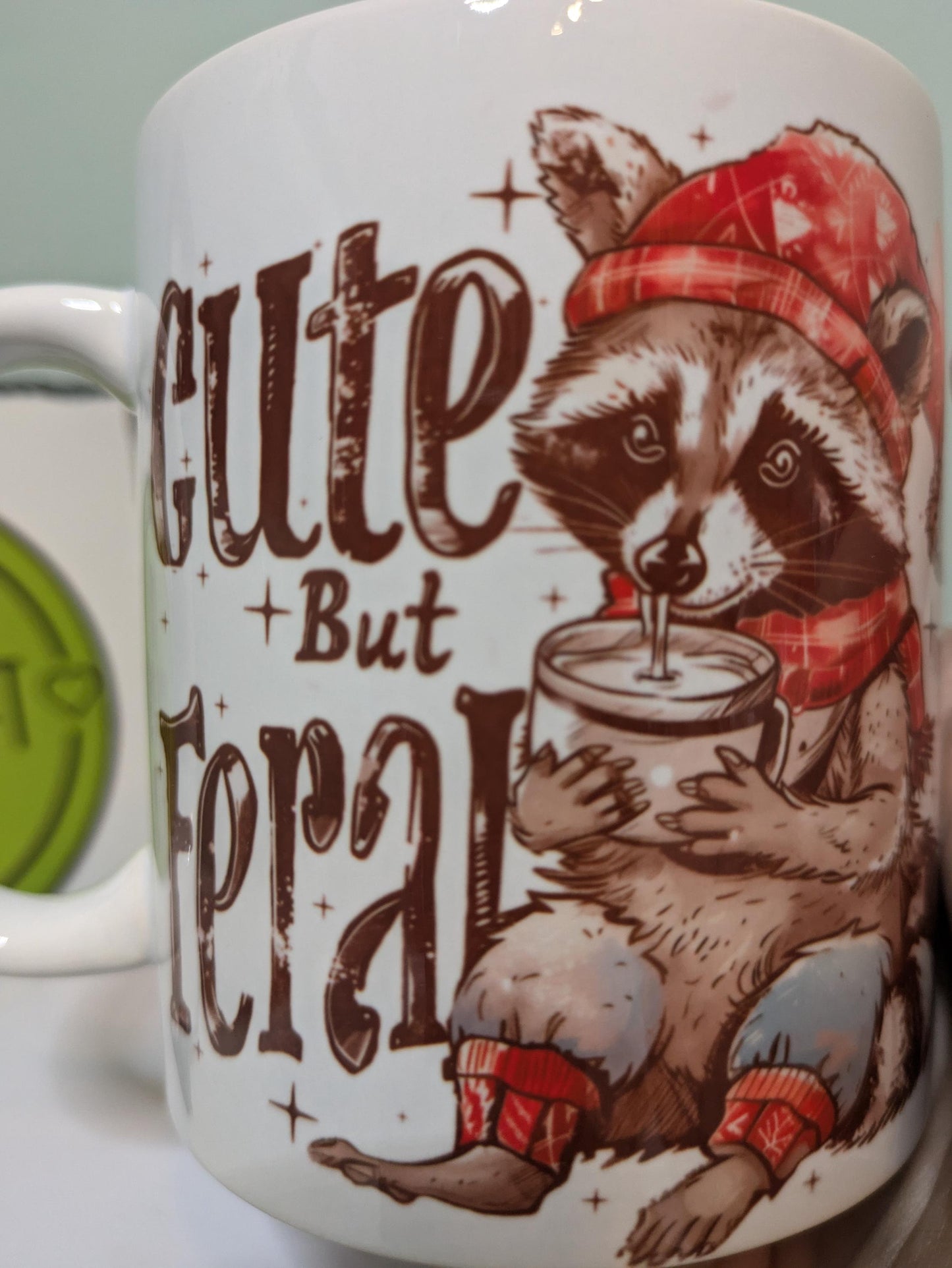 Cute but Feral Racoon Mug