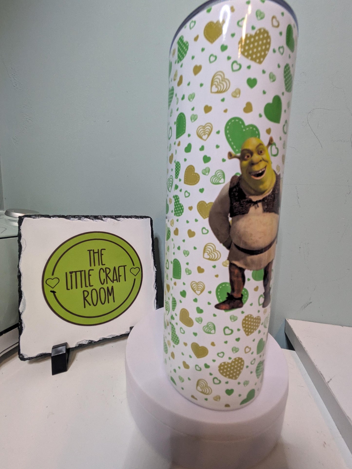 Shrek personalised Tumbler. Ogre gift. Cartoon character. Face Meme. Gingerbread Tumbler. Cute Christmas. Secret santa