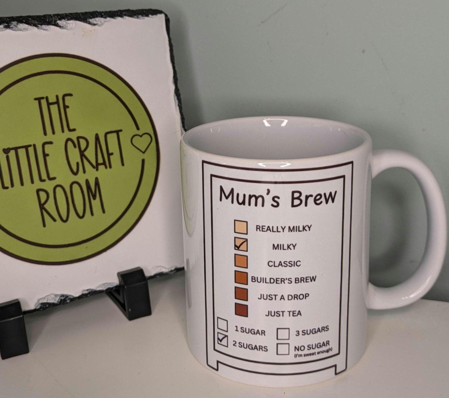 Personalised brew mug. Tea order. Office gift. Mother&#39;s day. Best friend gift. Tea lover. English rose. Coffee mug.
