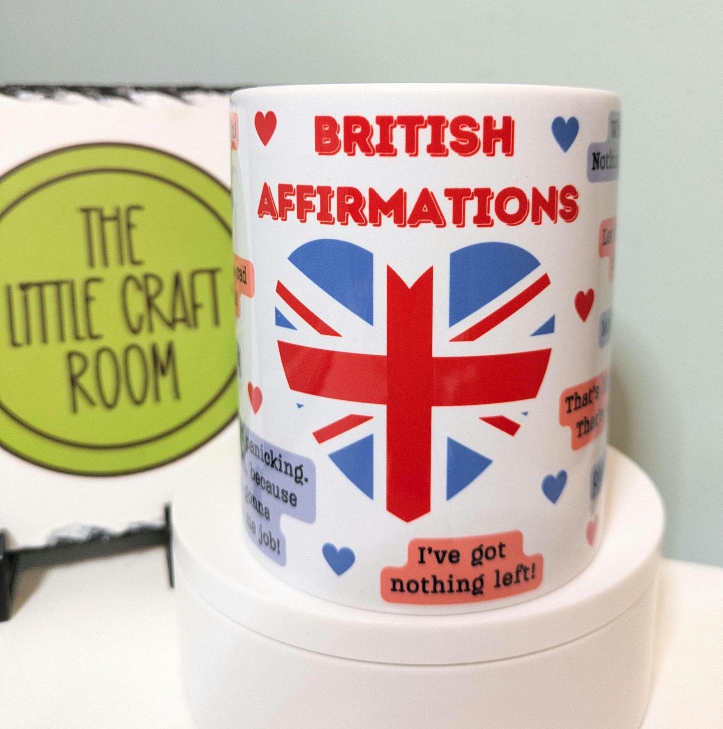 British affirmations mug