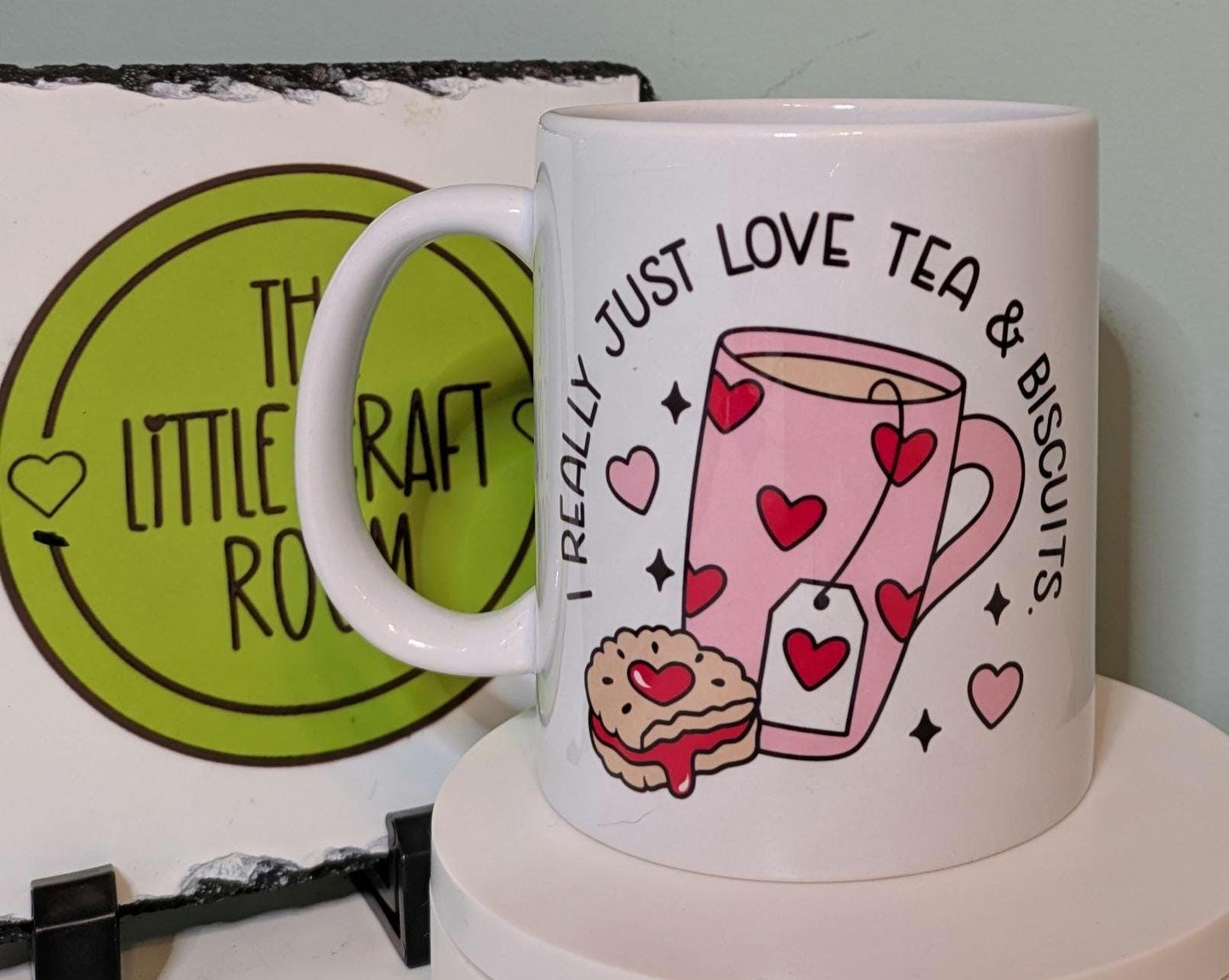 Tea lover. Biscuit lover. Office worker gift. Mental health. Anxiety. Neurodivergent.  Pink pony. Funny meme mug. Best friend gift.
