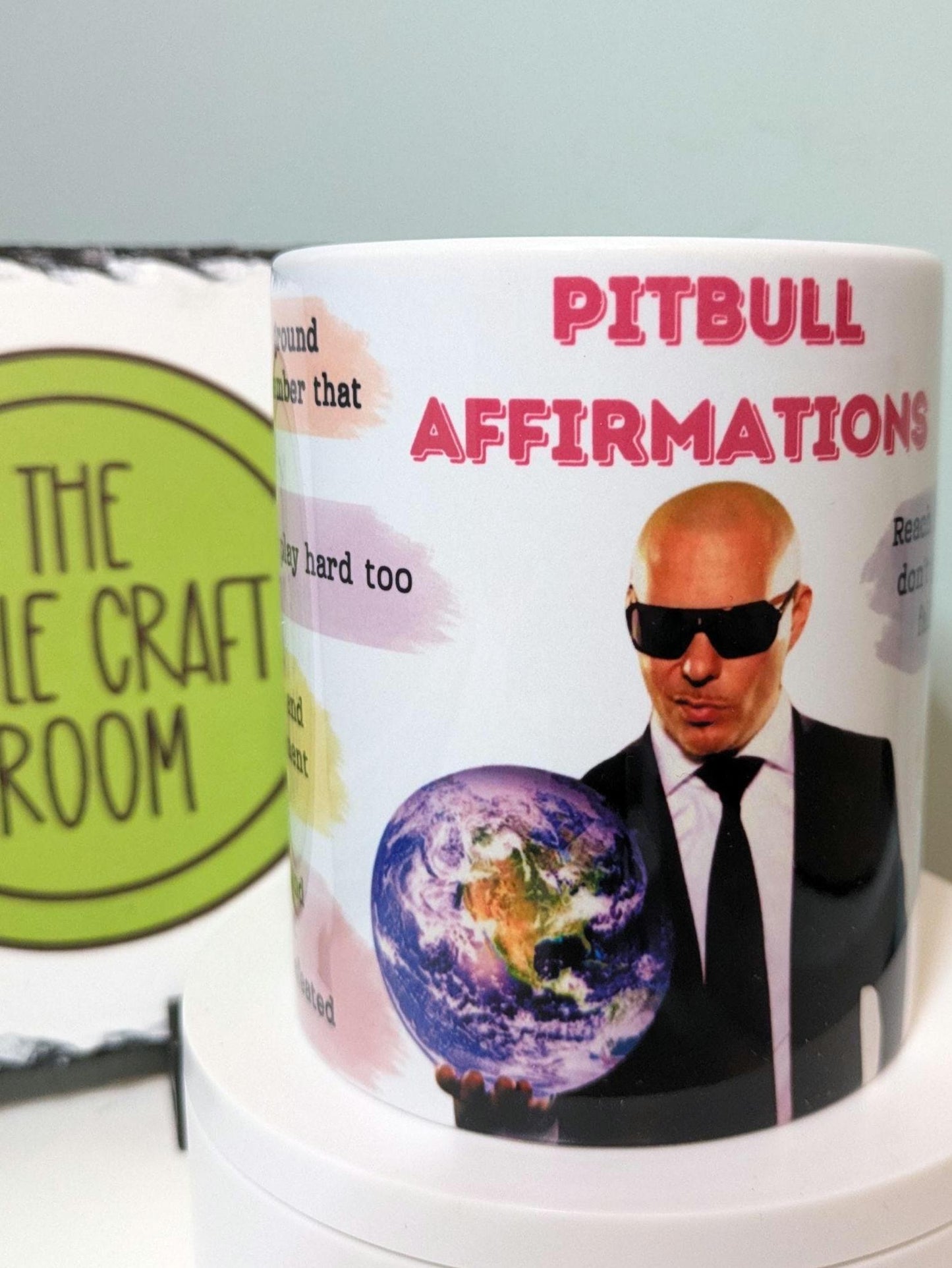 Personalised Pitbull Affirmations V2 Mr Worldwide mug