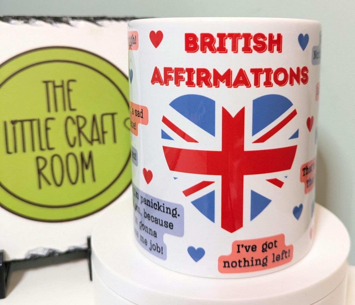 British affirmations mug