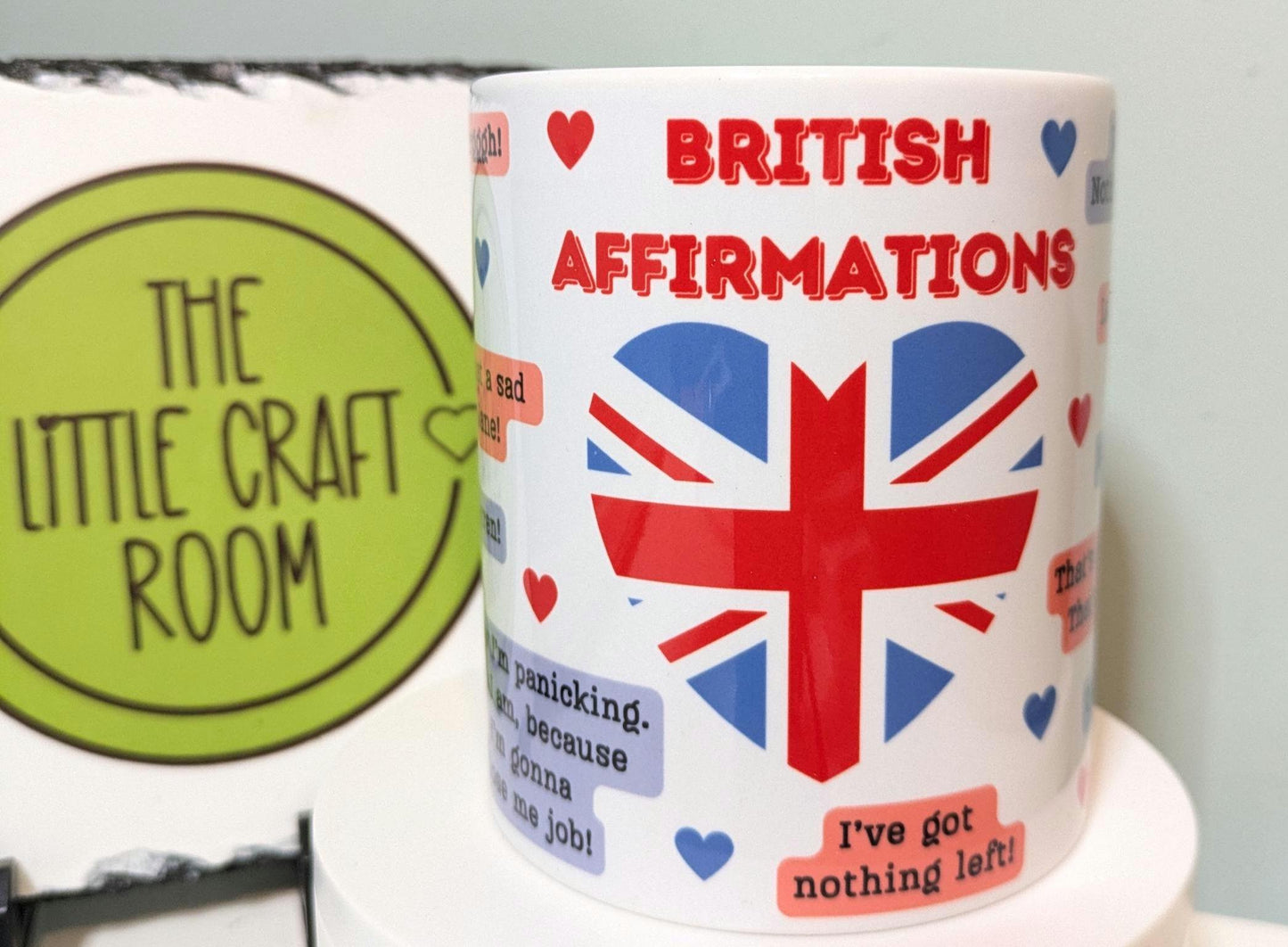 British affirmations mug