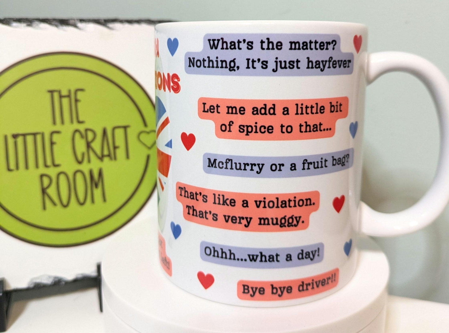 British affirmations mug