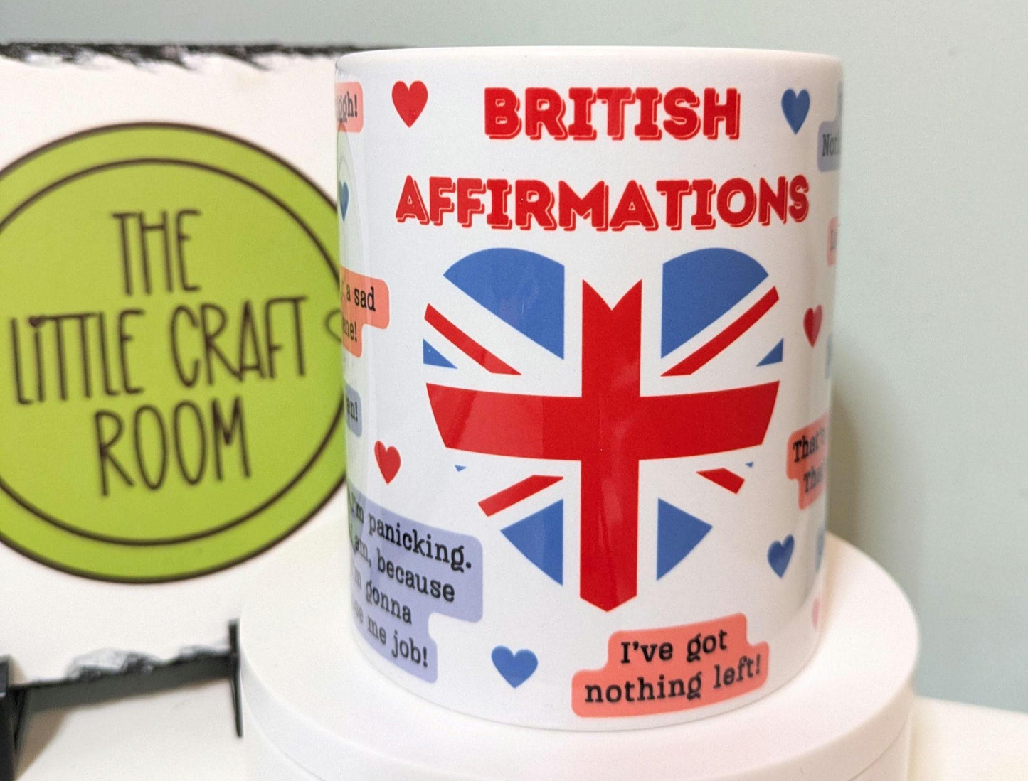 British affirmations mug