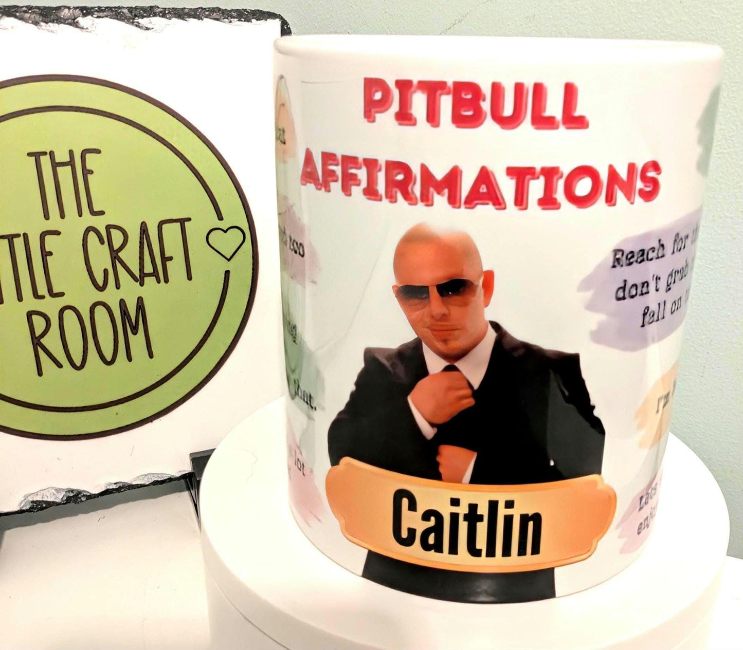 Personalised Pitbull Affirmations V1 Mr Worldwide mug