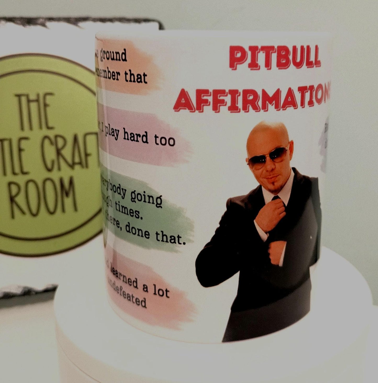 Personalised Pitbull Affirmations V1 Mr Worldwide mug