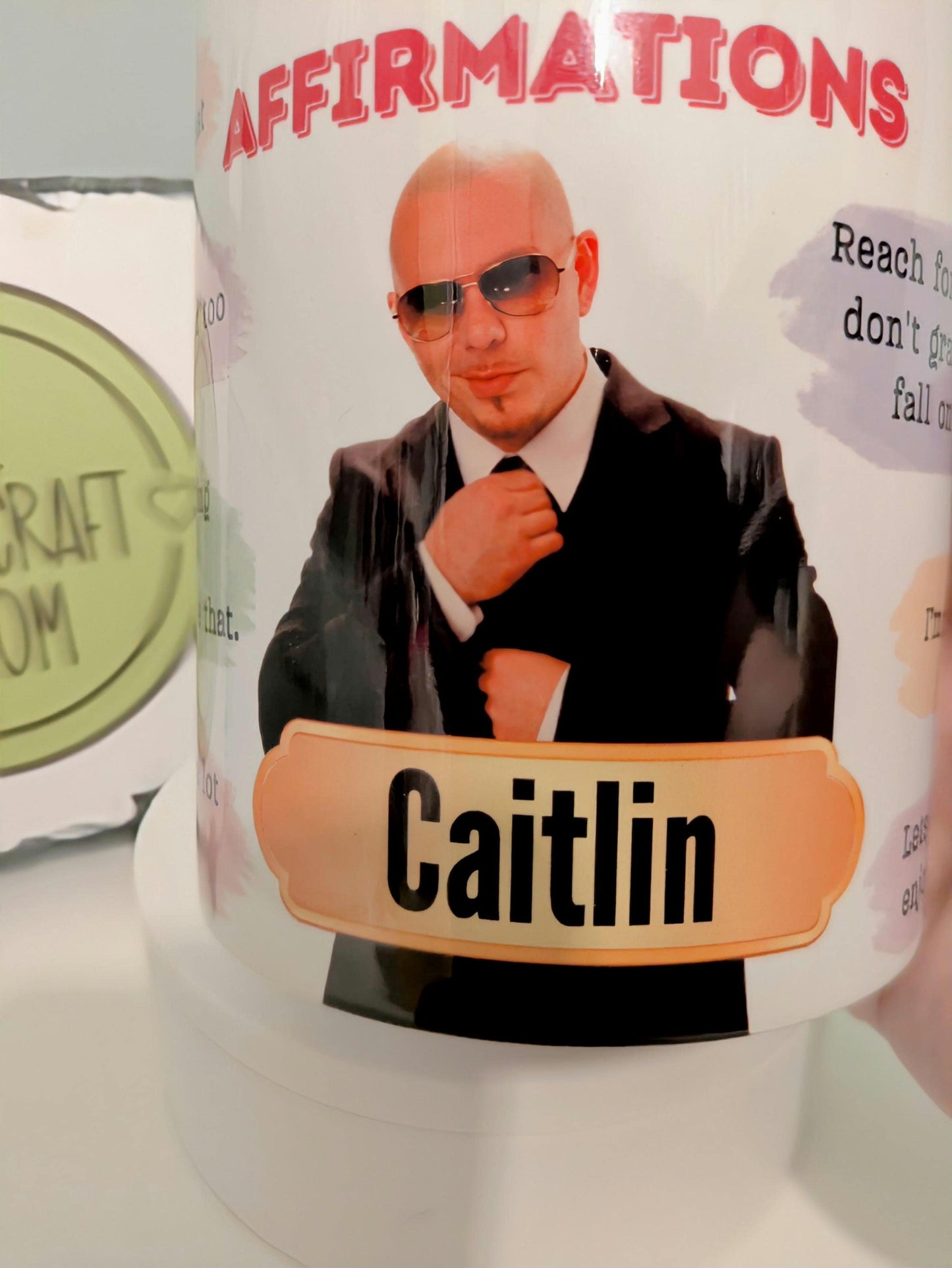Personalised Pitbull Affirmations V1 Mr Worldwide mug