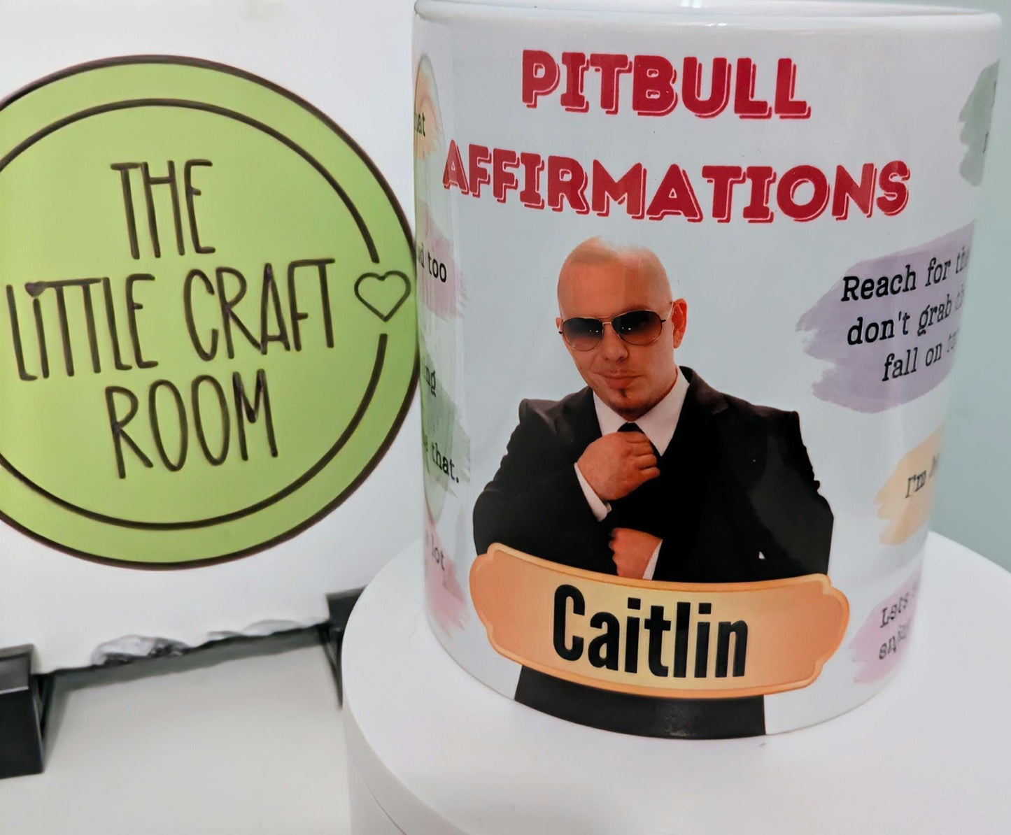 Personalised Pitbull Affirmations V1 Mr Worldwide mug