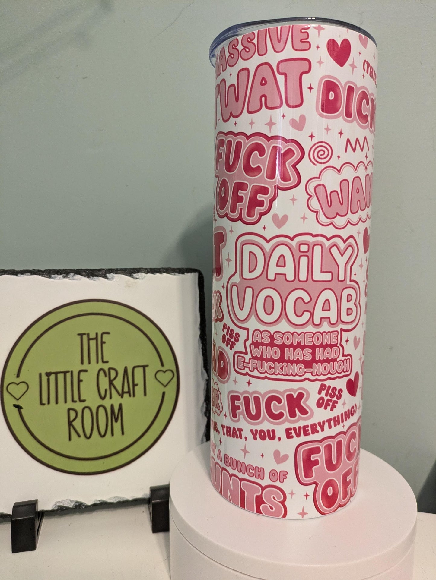 Rude Daily Vocab Tumbler: 20oz Stainless Steel Sarcastic Travel Mug