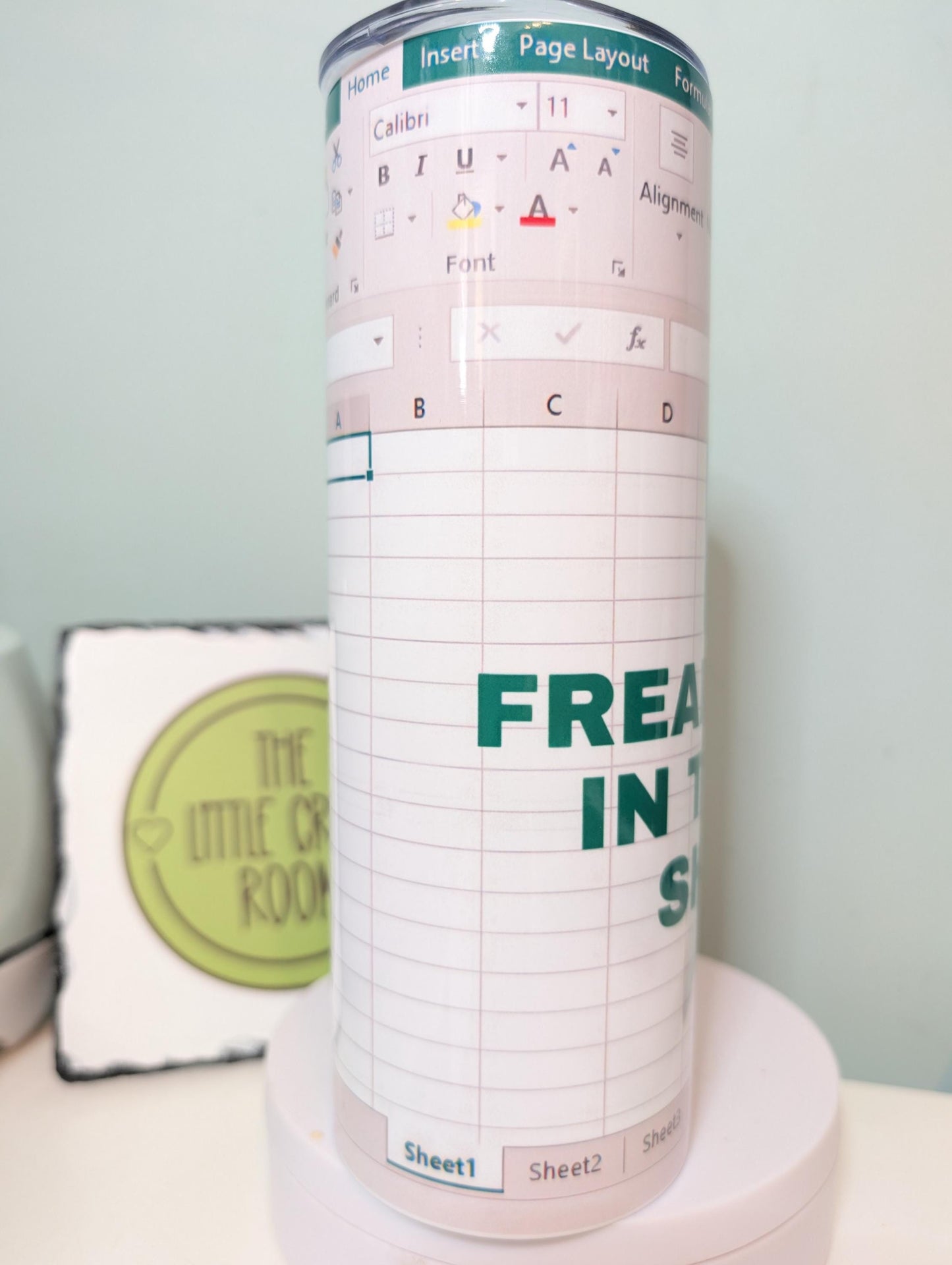Funny Excel Tumbler: Spreadsheet Nerd Gift - 20oz Stainless Steel