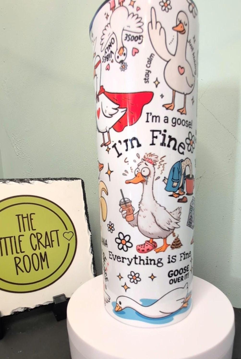 Silly Goose Stainless Steel Tumbler: Funny Animal Travel Mug