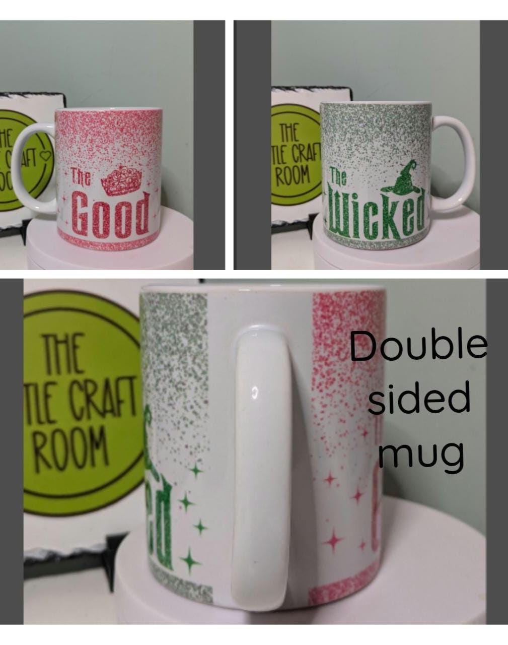 WICKED Inspired glitter mug