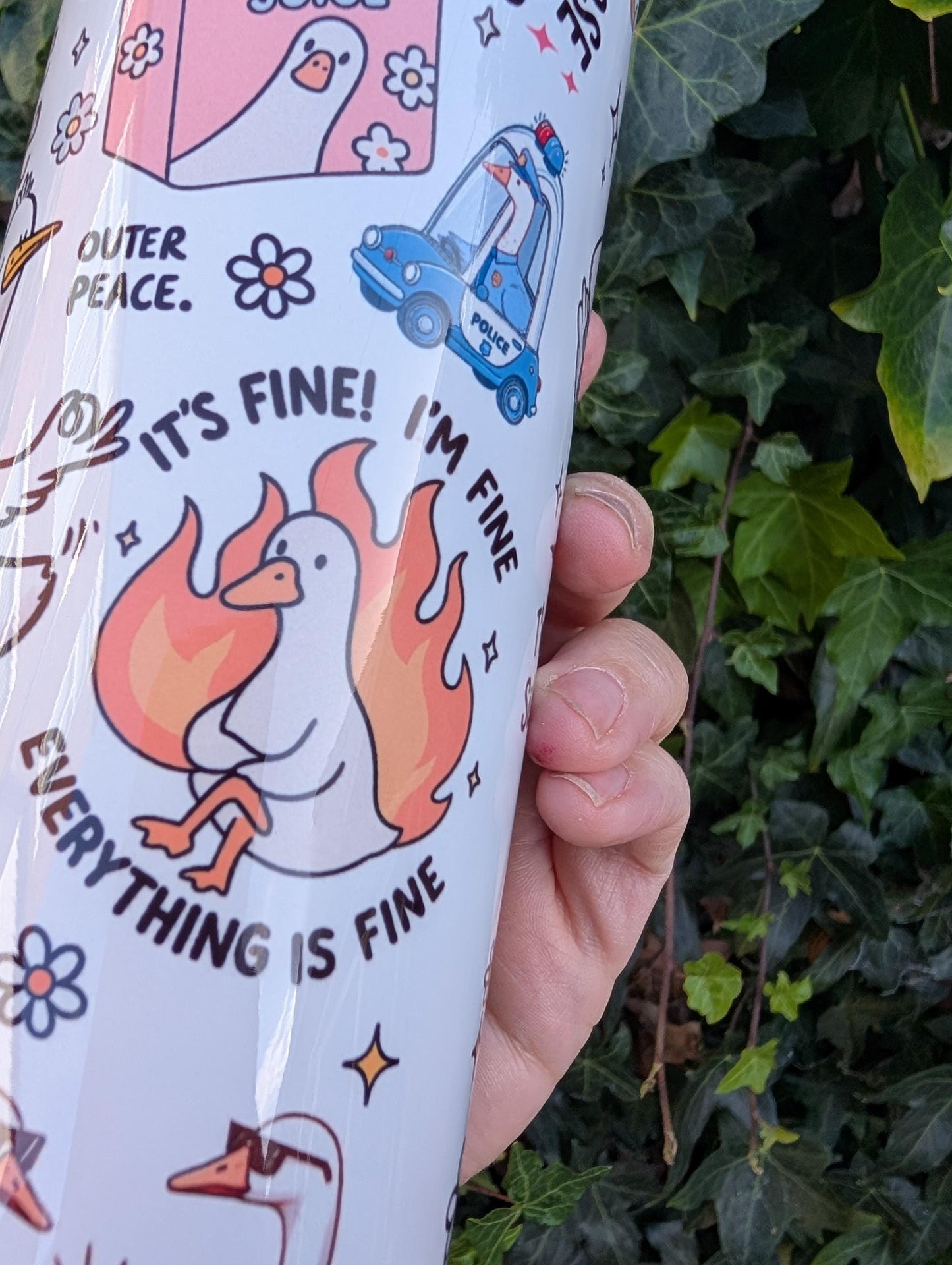 Silly Goose Stainless Steel Tumbler: Funny Animal Travel Mug