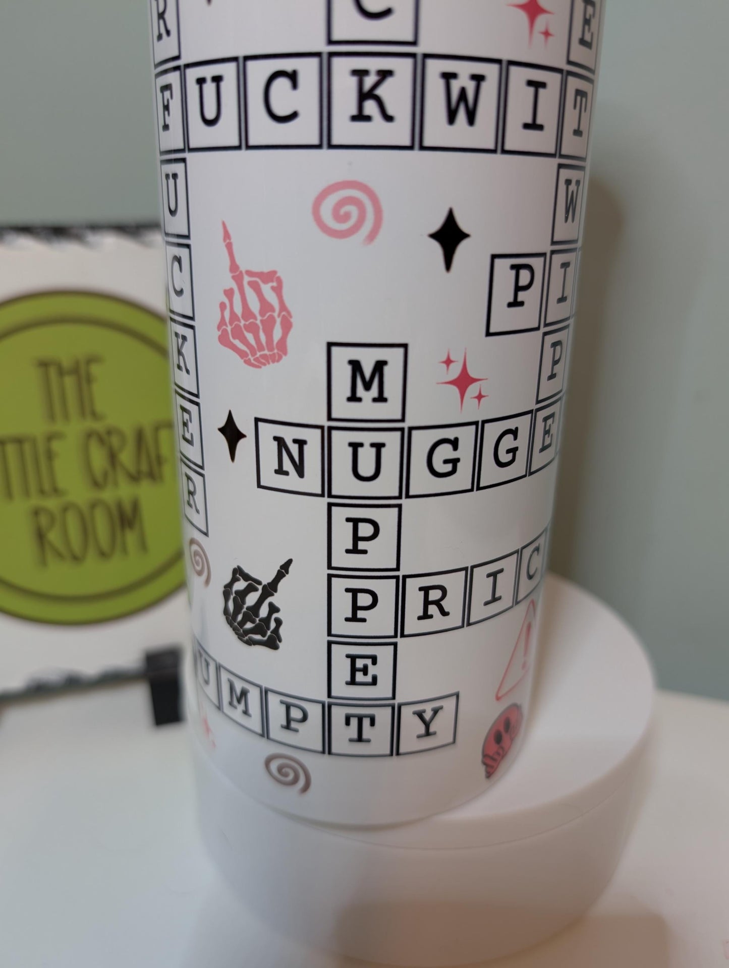 Rude British insult swearing tumbler. Crossword lover. Meme mug- 20oz Stainless Steel