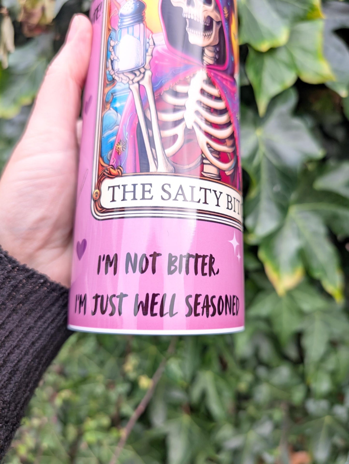 Salty Bitch Tumbler, Funny Skeleton 20oz Insulated Travel Cup