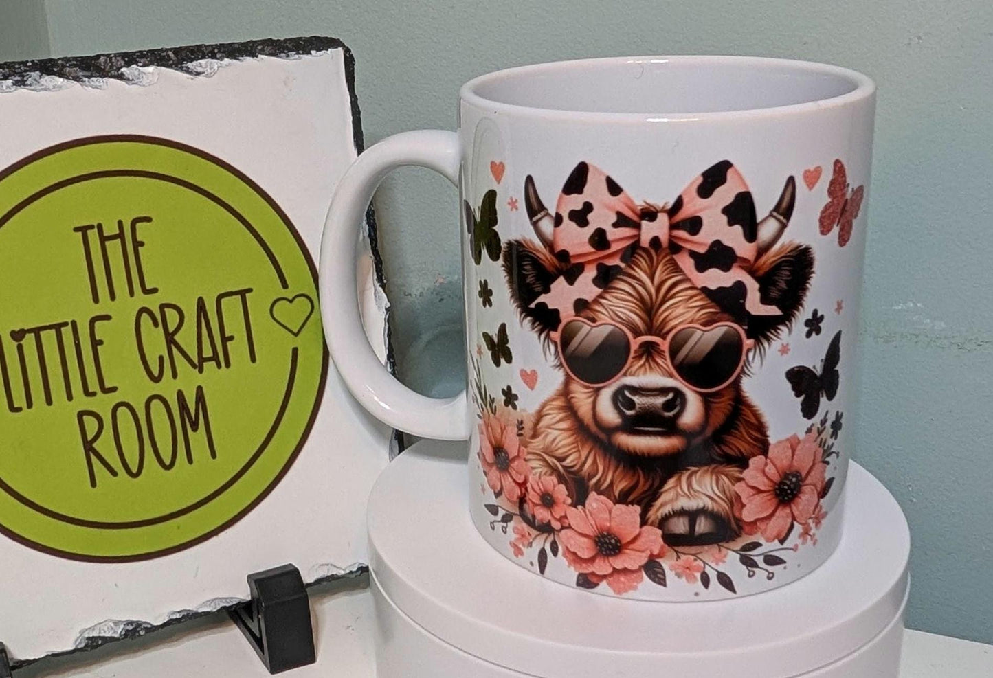 Sassy Highland Cow Mug 11oz – Pink and Black Ceramic Coffee Cup, Funny Farm Animal Gift for Her, Cute Cow Lover Kitchen Decor