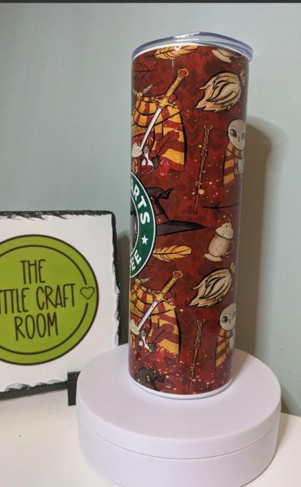 Wizards red tumbler 20oz, Stainless steel, coffee mug, Wizard unique gift, gift for her, gift for him, owl fan, express train Tumbler