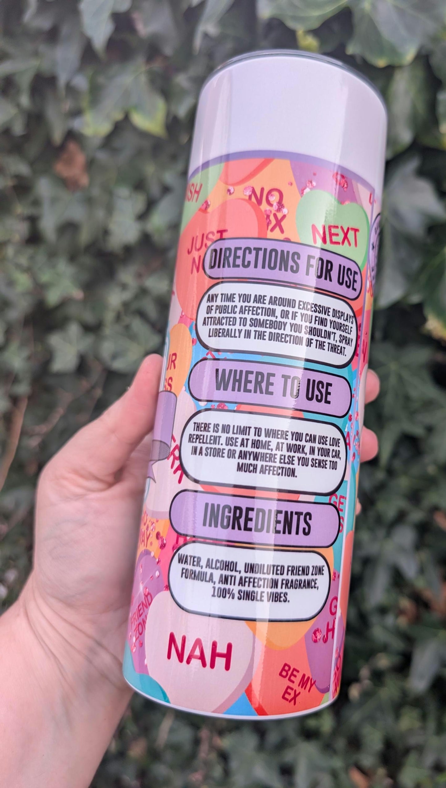 Funny Love Repellent Spray, Anti Valentine Gift Idea, Gag Gift for Friends, Breakup Humor, Novelty Prank Spray