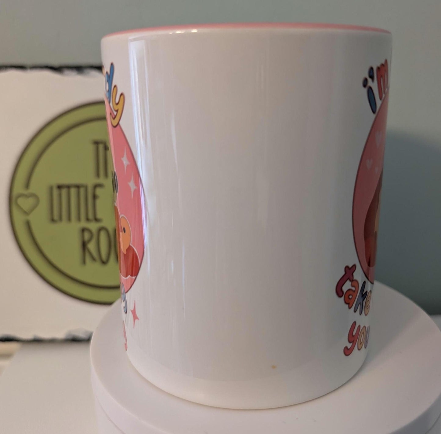 It's ok birdy. Nanalan. Double sided design. Pink mug. Funny meme mug. Best friend gift.