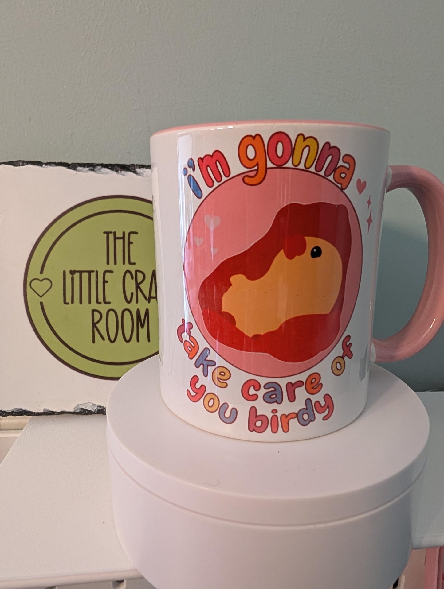It's ok birdy. Nanalan. Double sided design. Pink mug. Funny meme mug. Best friend gift.