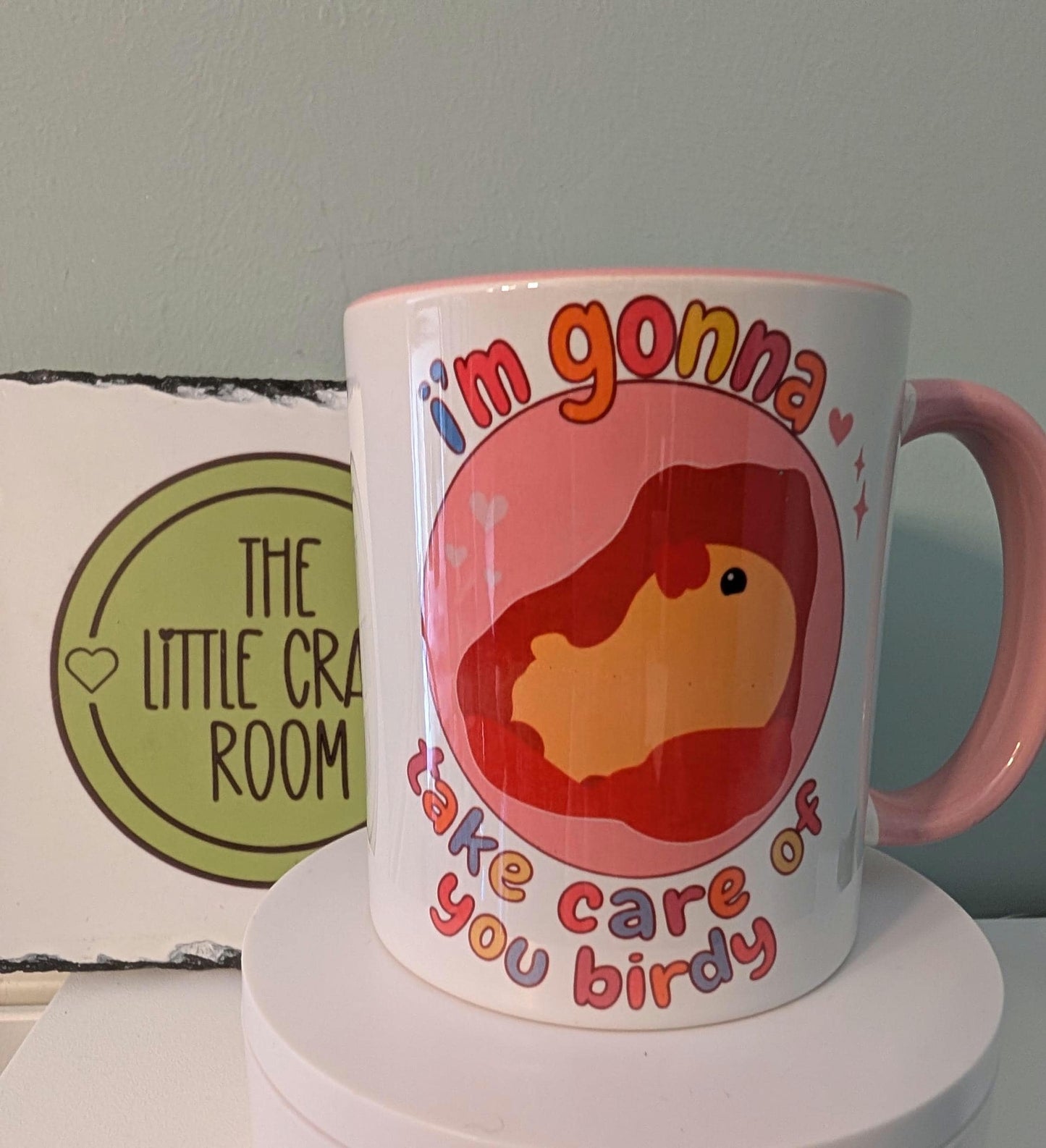 It's ok birdy. Nanalan. Double sided design. Pink mug. Funny meme mug. Best friend gift.