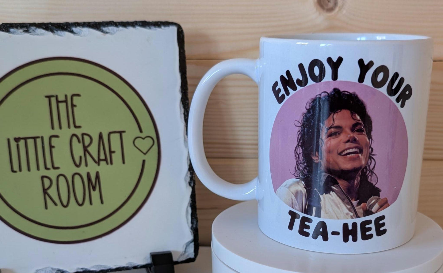 Tea Hee Mug | Funny Pop Icon Inspired Coffee Mug | Tea Lover Gift | Retro Music Fan Present | Novelty Ceramic Cup