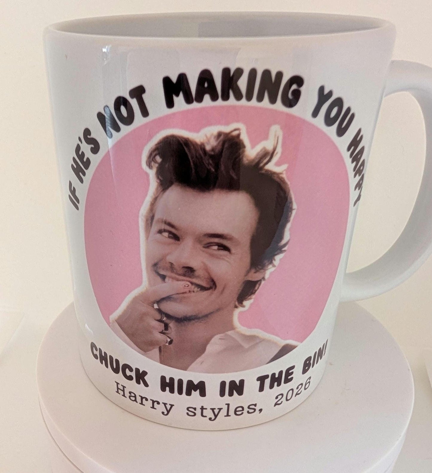 Chuck him in the bin Harry Styles mug