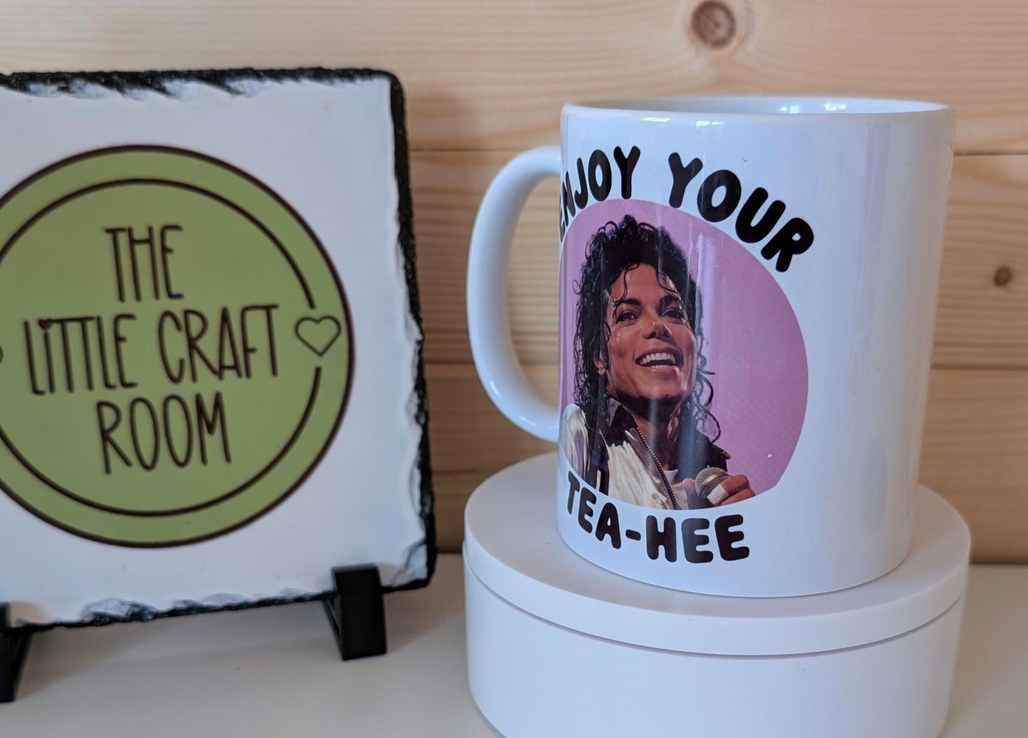 Tea Hee Mug | Funny Pop Icon Inspired Coffee Mug | Tea Lover Gift | Retro Music Fan Present | Novelty Ceramic Cup