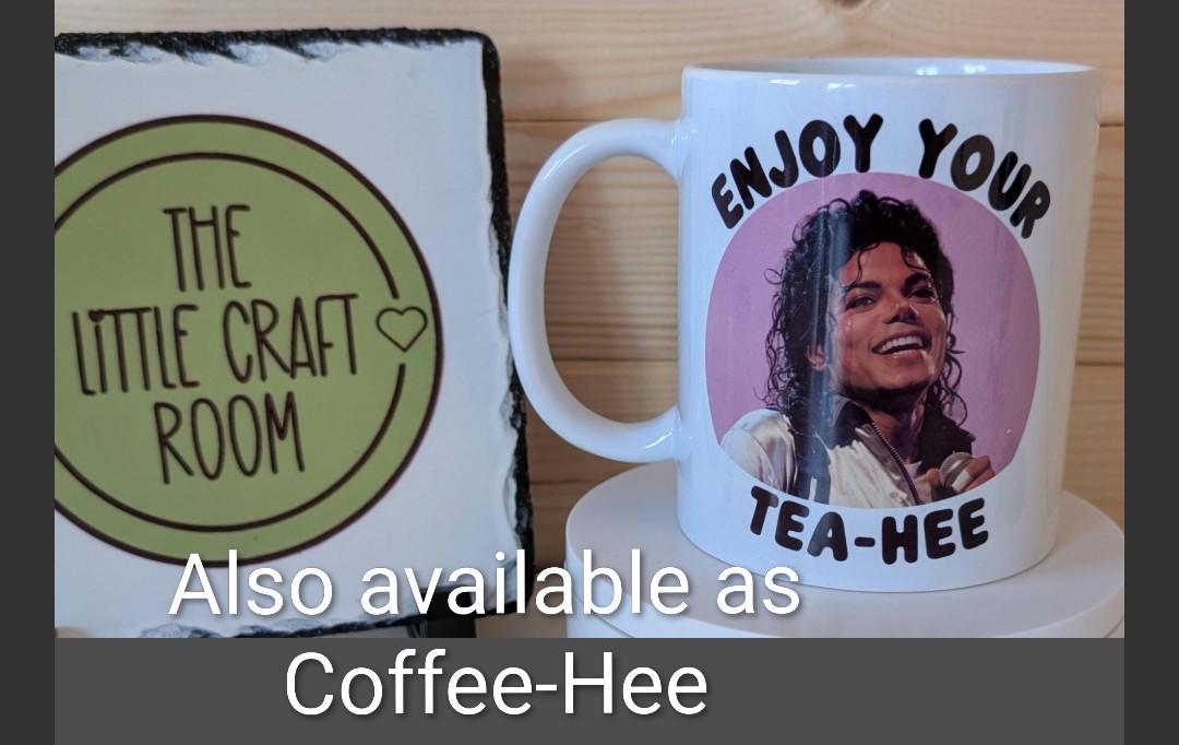 Tea Hee Mug | Funny Pop Icon Inspired Coffee Mug | Tea Lover Gift | Retro Music Fan Present | Novelty Ceramic Cup