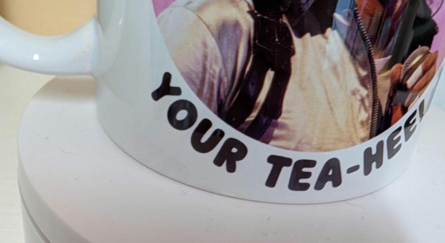 Personalised Tea Hee Mug | Funny Pop Icon Inspired Coffee Mug | Tea Lover Gift | Retro Music Fan Present | Novelty Ceramic Cup