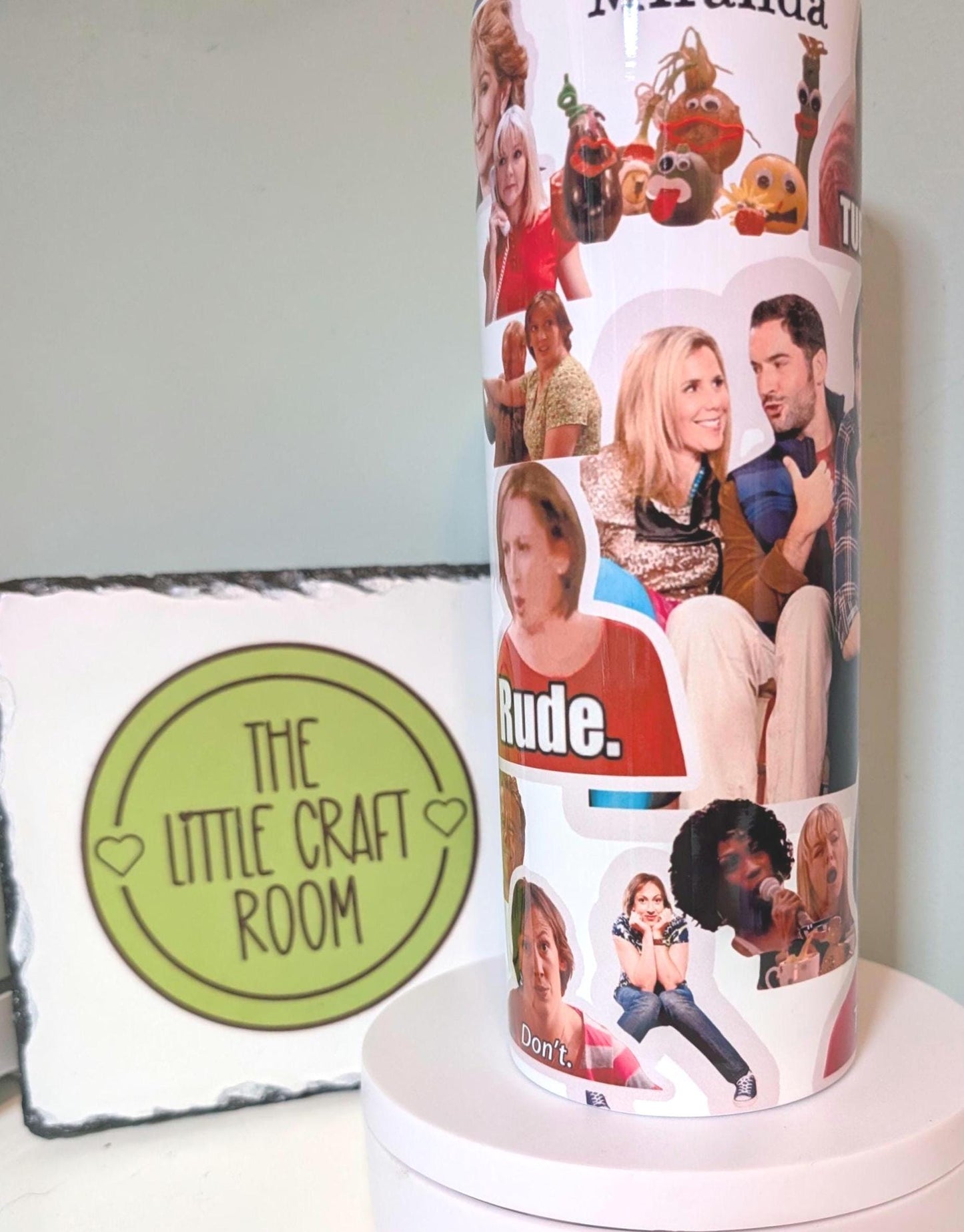 Miranda Hart Tumbler, 20oz Skinny Travel Cup, British Comedy Fan Gift, Funny Quote Stainless Steel Tumbler