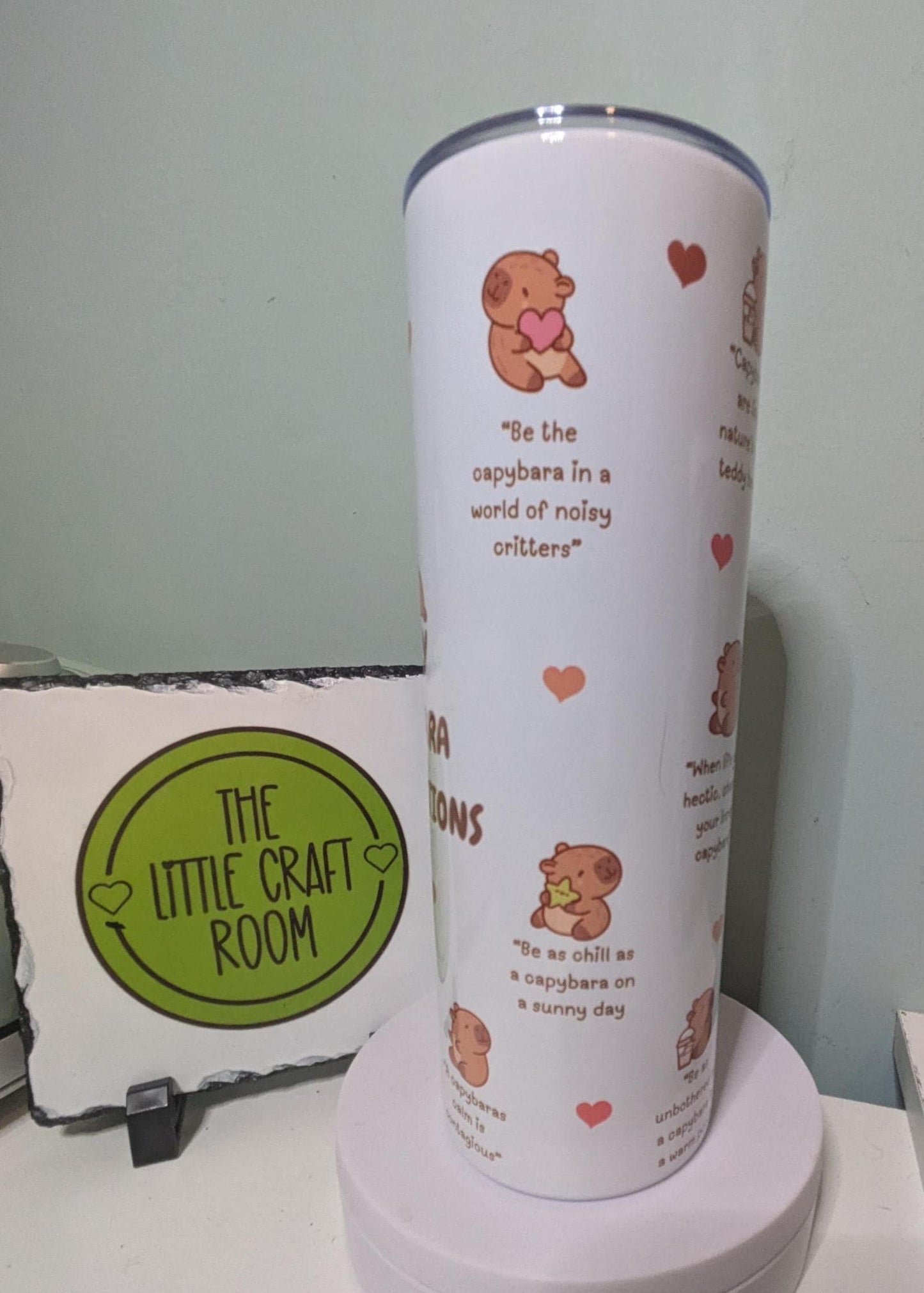 Capybara Affirmations Tumbler, Funny 20oz Insulated Travel Cup