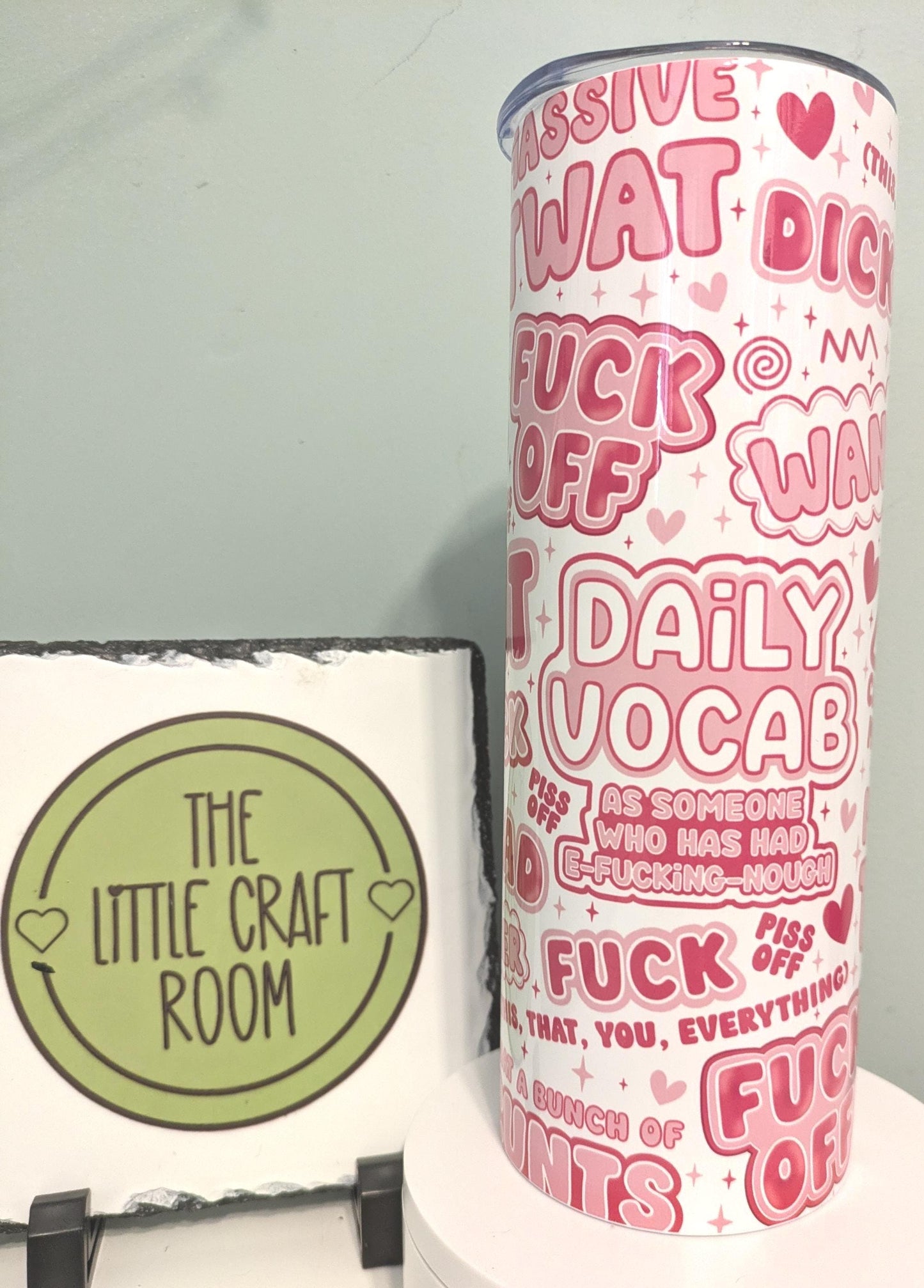 Daily Vocab Sweary Tumbler, Funny 20oz Insulated Travel Cup