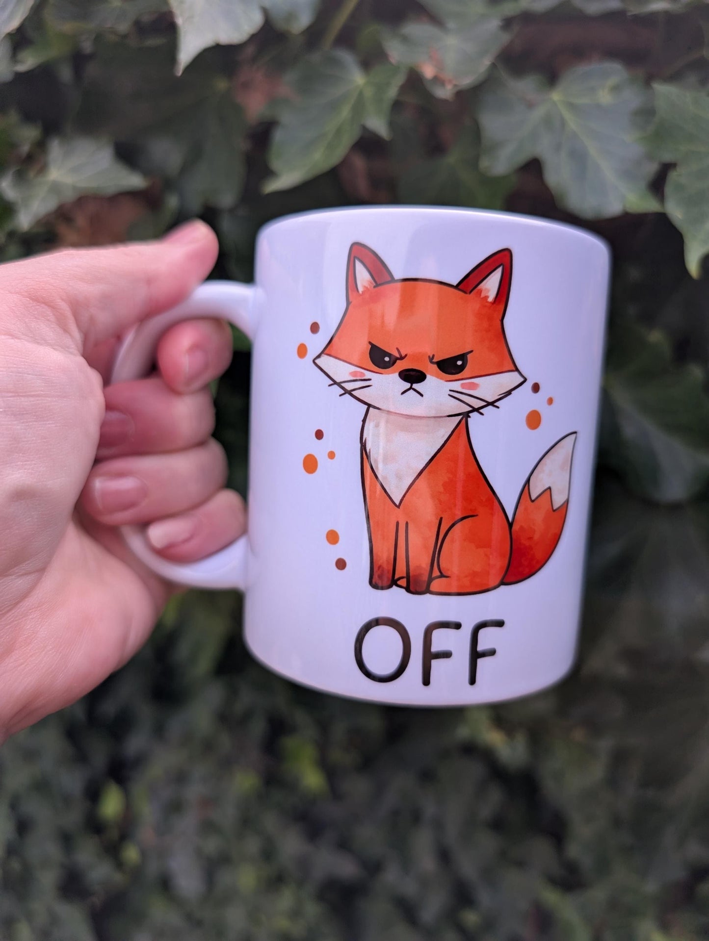 Fox Off Mug, Funny Fox Gift, Rude Animal Coffee Cup