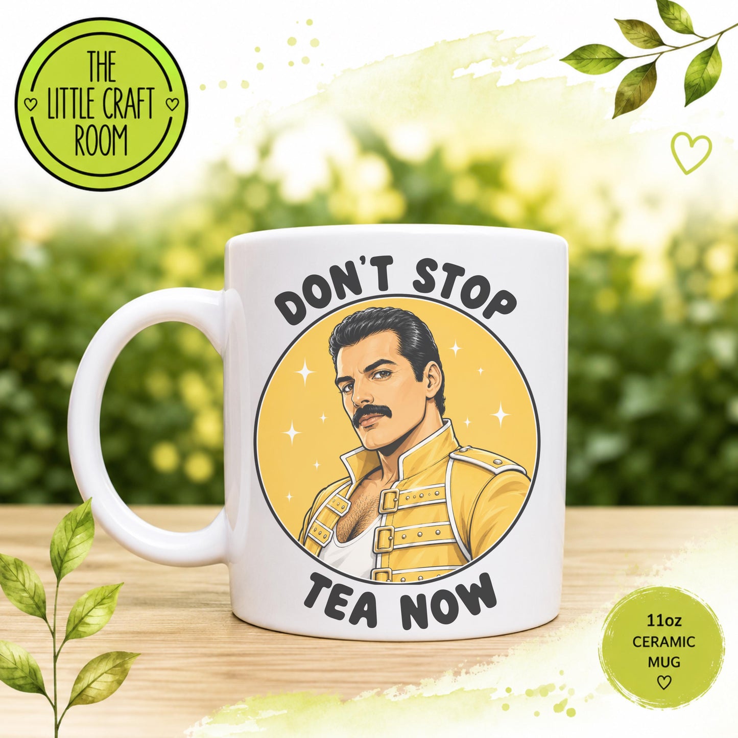 Don’t Stop Tea Now Mug, Funny Music Lover Gift, Retro Pop Icon Cup