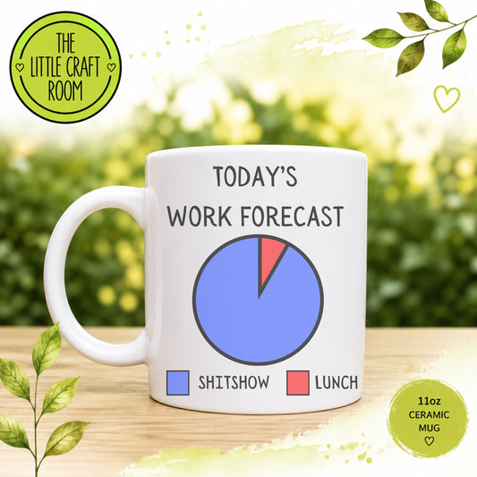 Today’s Work Forecast Mug, Funny Sarcastic Coworker Office Gift