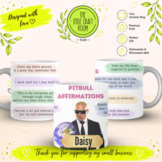 Personalised Pitbull Affirmations V2 Mug