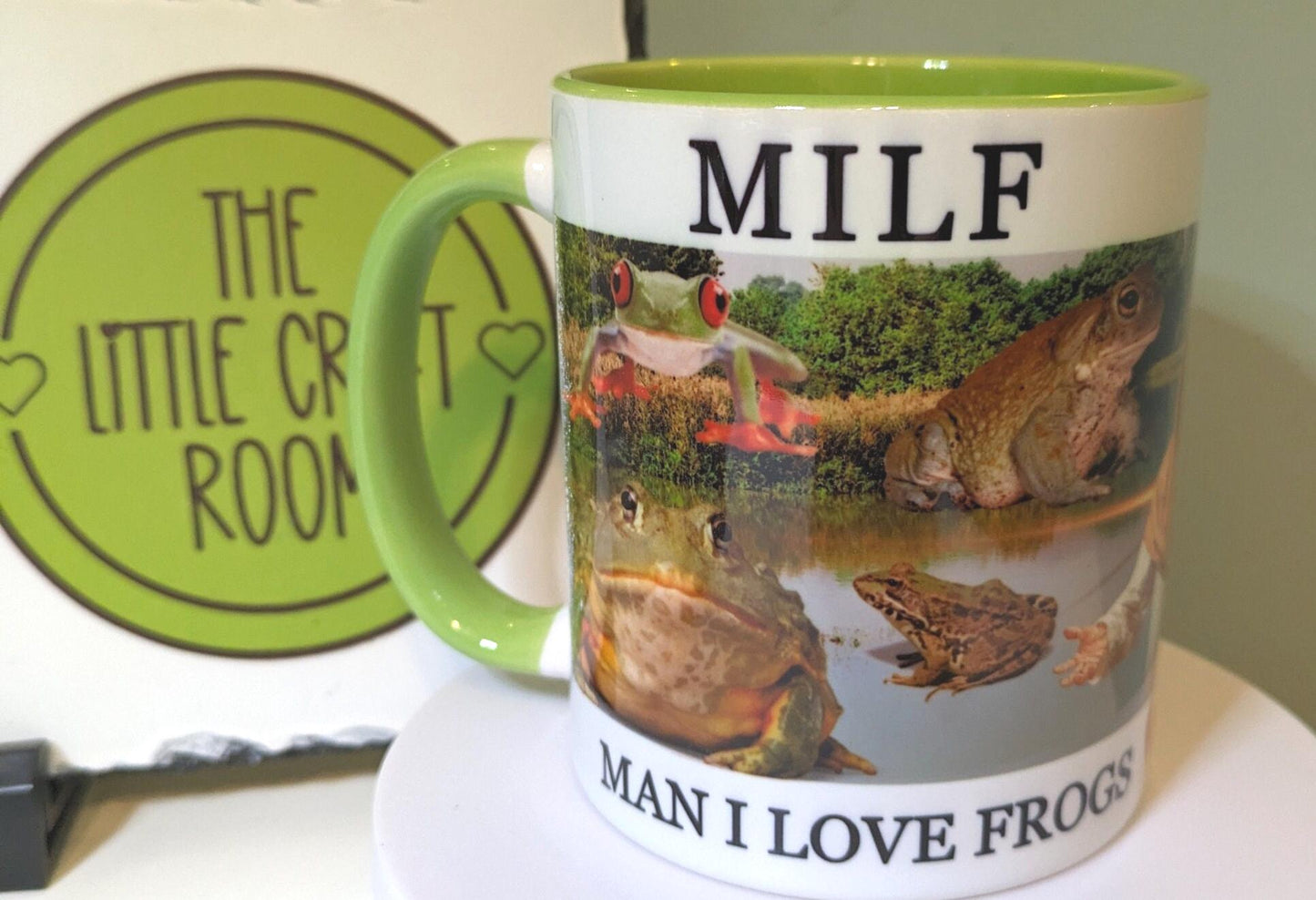 Frog Ceramic Mug, MILF Meme Gift