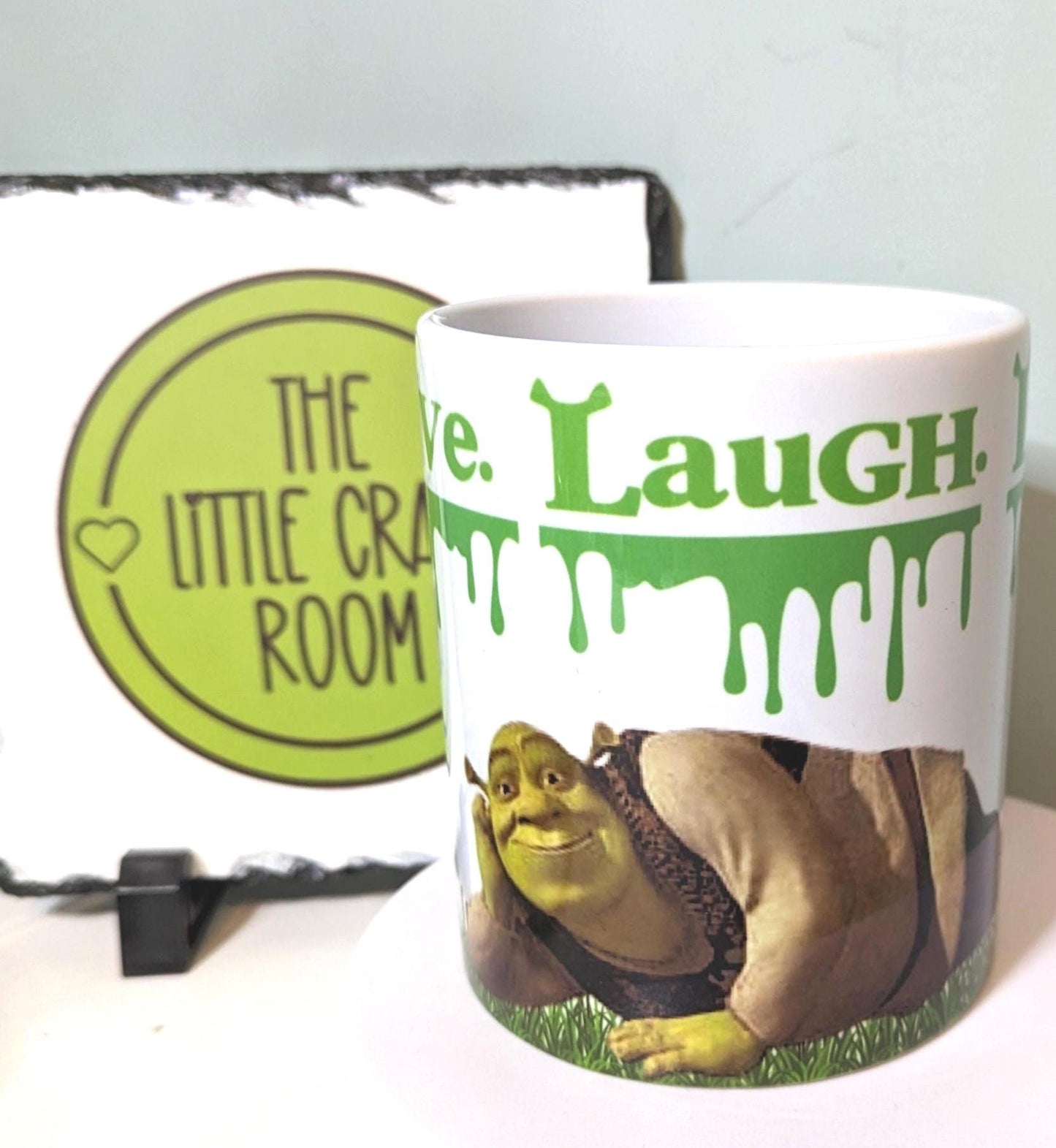 Green Ogre Mug, Live Laugh Love Mug
