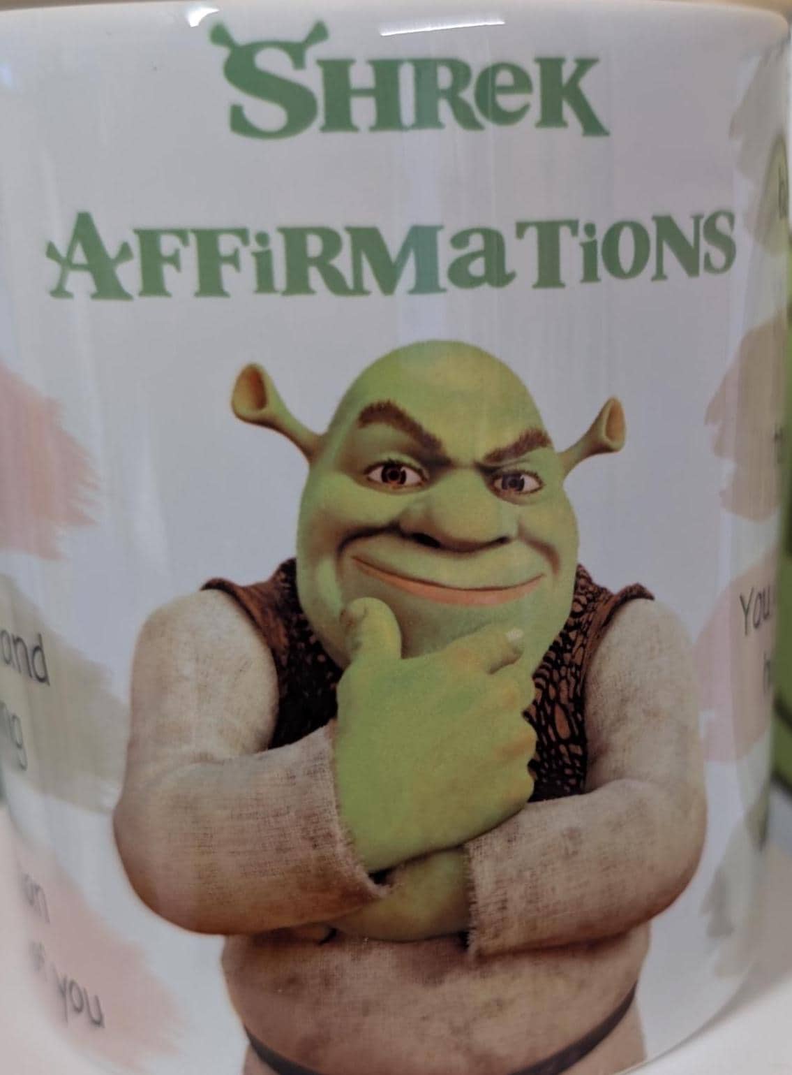 Funny Ogre Affirmations Mug, Quirky Swamp Coffee Cup
