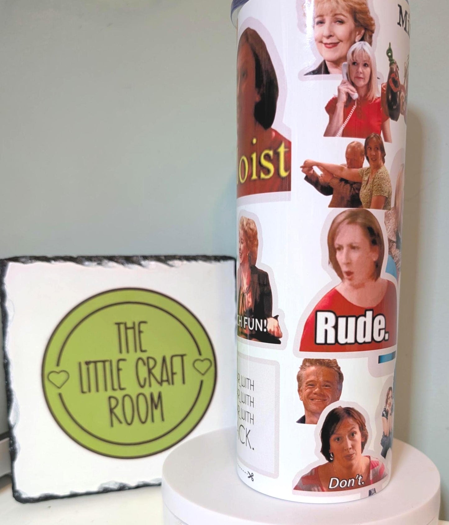 Miranda Hart Tumbler, 20oz Skinny Travel Cup, British Comedy Fan Gift, Funny Quote Stainless Steel Tumbler
