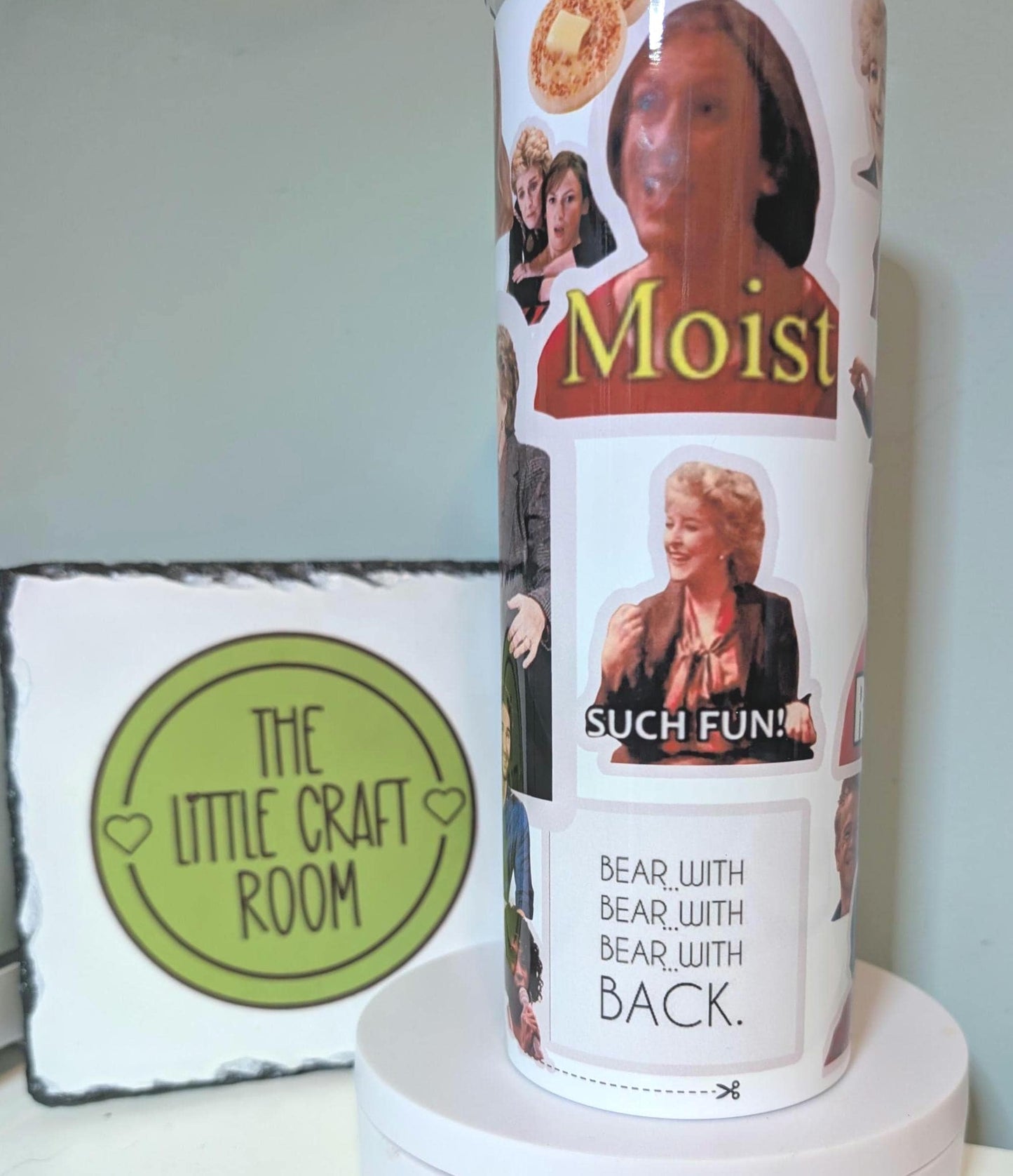 Miranda Hart Tumbler, 20oz Skinny Travel Cup, British Comedy Fan Gift, Funny Quote Stainless Steel Tumbler